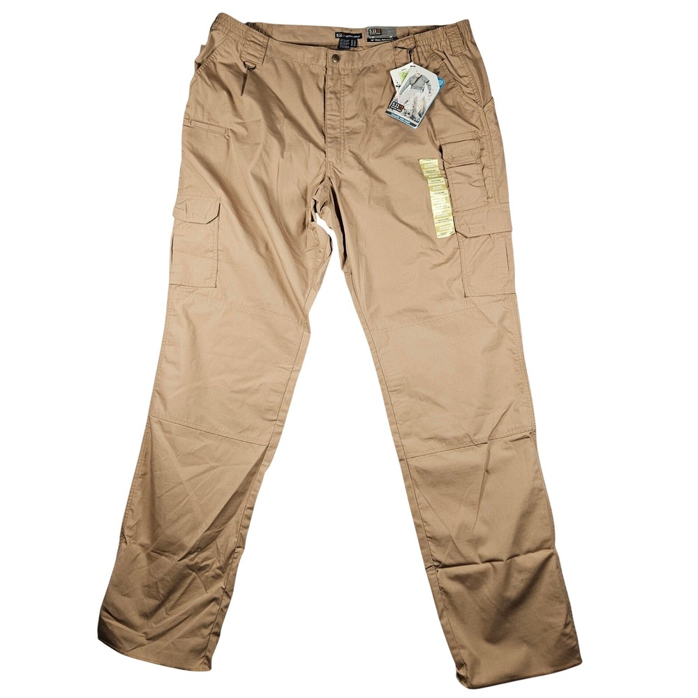 NEW 5.11 Tactical Taclite Pro Pants Mens 46 Brown Ripstop Unhemmed Workwear